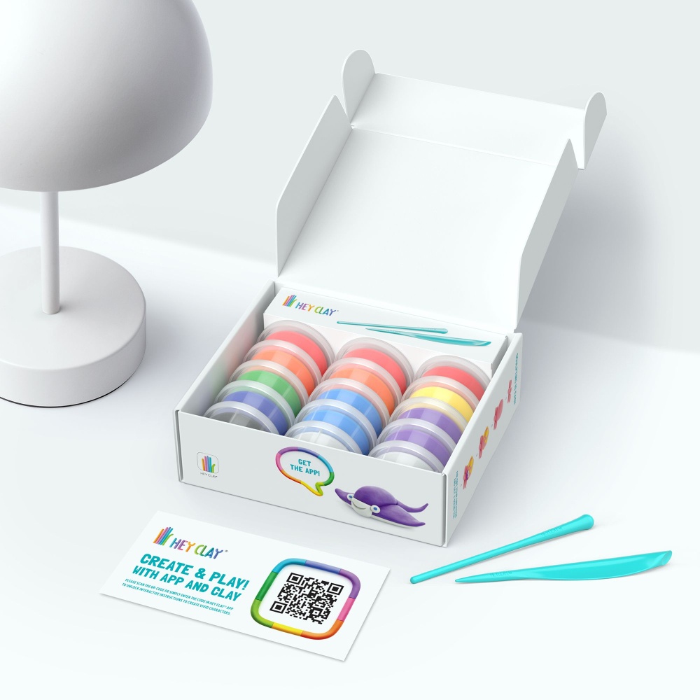 Hey Clay - Modelling Air-Dry Clay with Fun Interactive App - Ocean, 15 cans - Image 7