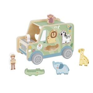 TookyToy - My Animal Friends - Safari Jeep Shape Sorting Toy 8pcs