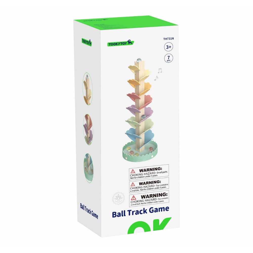 TookyToy - Wooden Ball Track Tree Toy with Spinning Leaves - Image 8