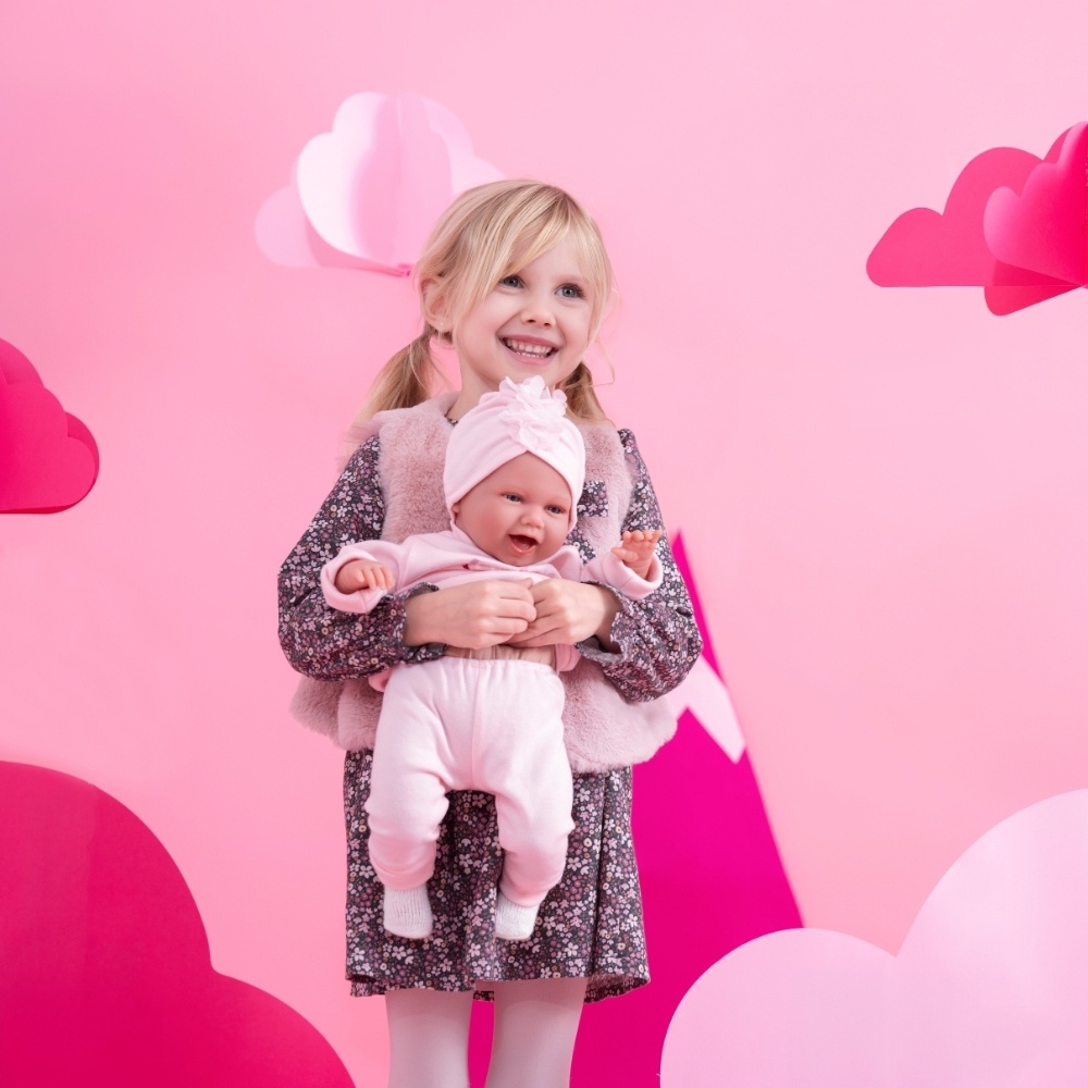 Llorens - Baby Girl Doll with Laughing Mechanism, Clothing & Cushion: Mimi - 42cm - Image 6