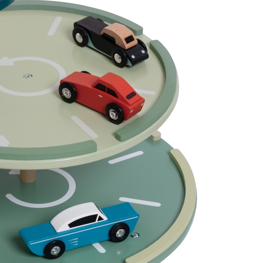 Classic World - Pretend & Play - Vintage Wooden Parking Garage - Image 6