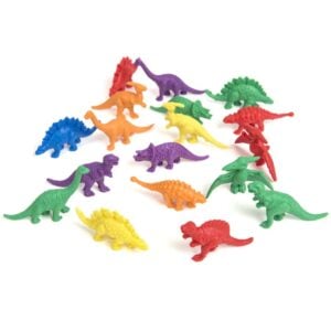 EDX Education - Counters - Dinosaur 6 Colours - 128pcs Polybag
