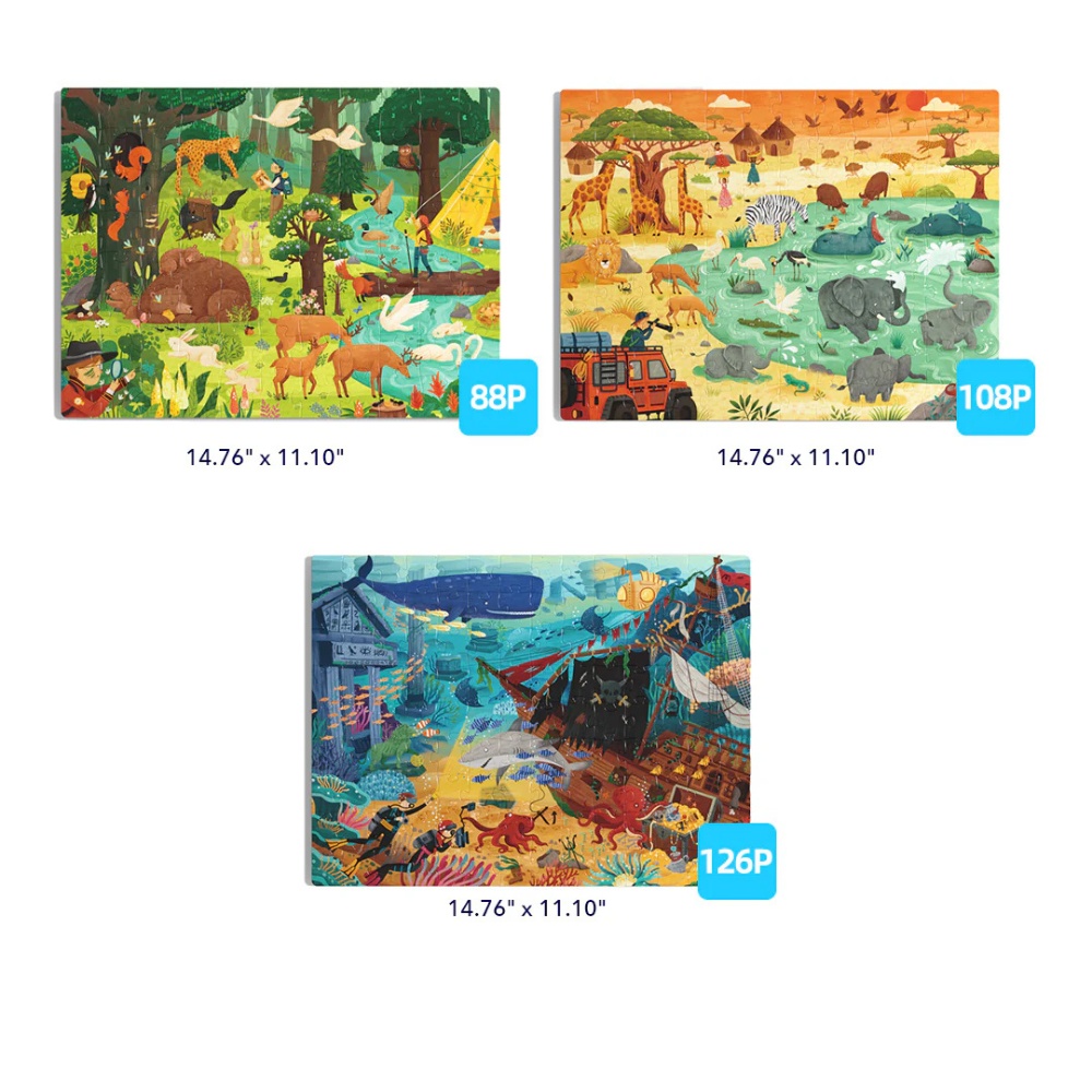 Mideer - Level Up Jigsaw Puzzle for Kids - 3-in-1 - Level 5 Wonderful Adventure - Image 3