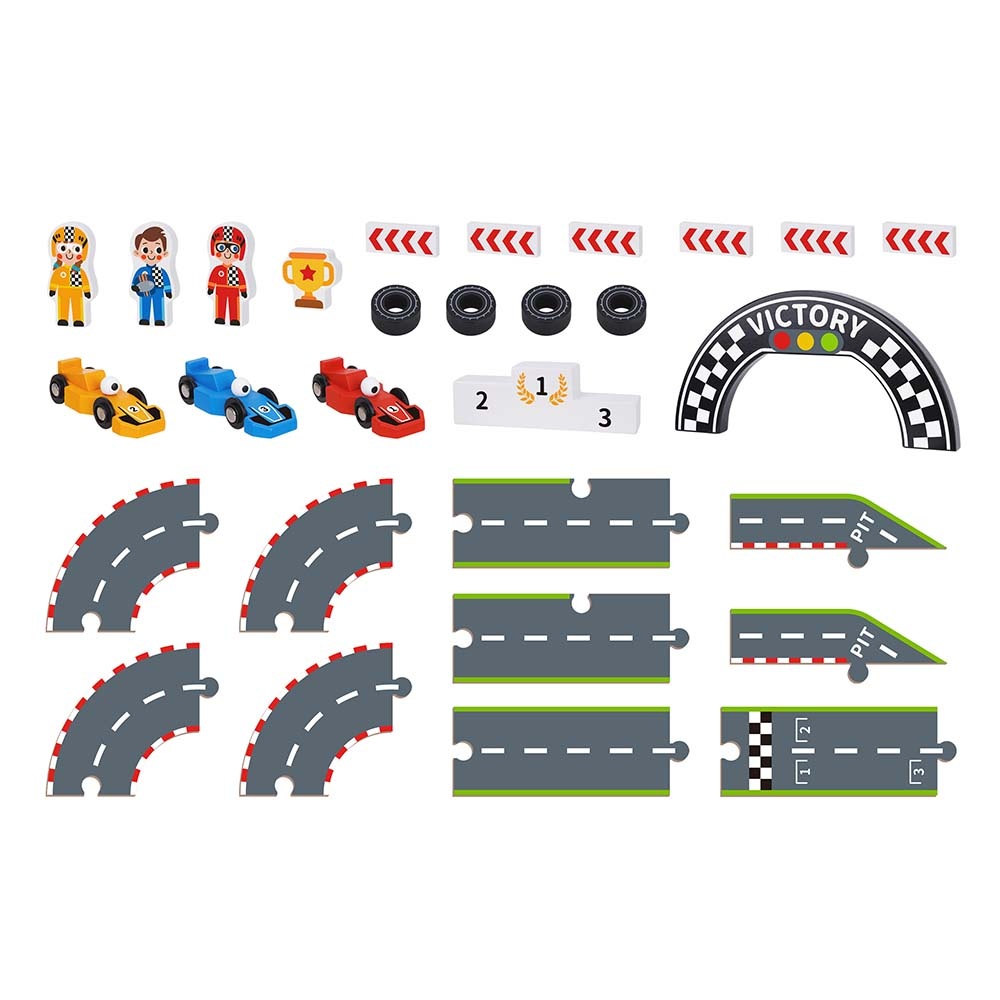 TookyToy - Pretend Play Formula 1 Car Racing Toy Set - Image 6