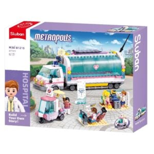 Sluban Building Set: Metropolis Pull Back - Mobile Nursing Car - 277 Pieces