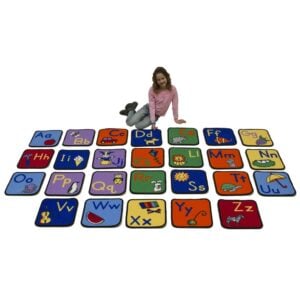 Learning Classroom Carpets - Alphabet - Seating Squares - 36 x 36 cm 26pcs