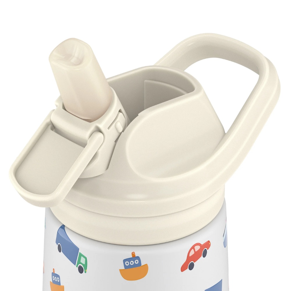 Cool Bottles - Kiddies Triple-Insulated Water Bottle - Little Wheels 350ml - Image 4