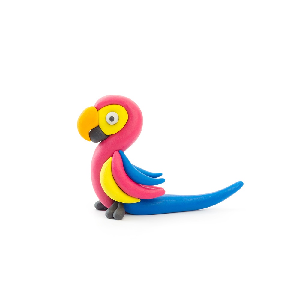 Hey Clay - Modelling Air-Dry Clay with Fun Interactive App - Pheasant, Ara Parrot, Dove, Series Birds, 6 cans - Image 3