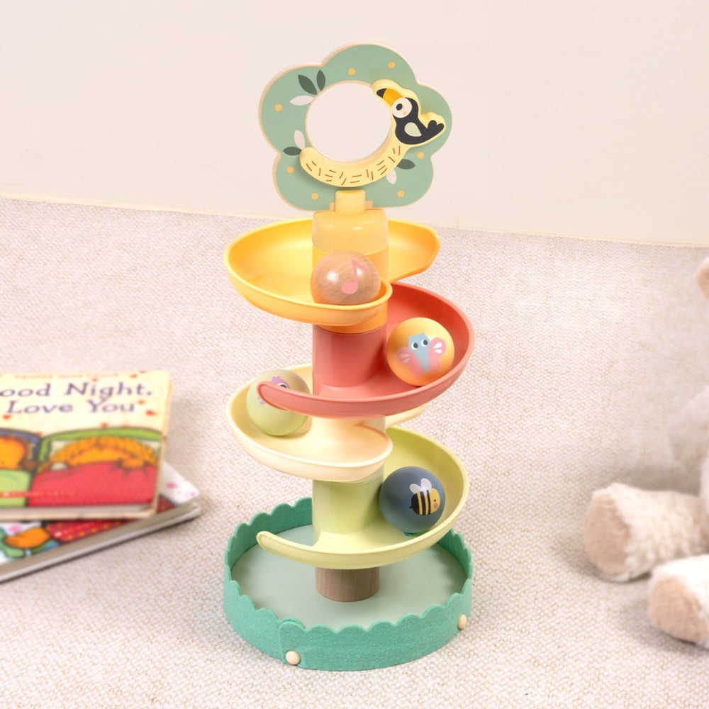 TookyToy - Ball Drop Tree Wooden Activity Toy for Toddlers - 10 Pieces - Image 5