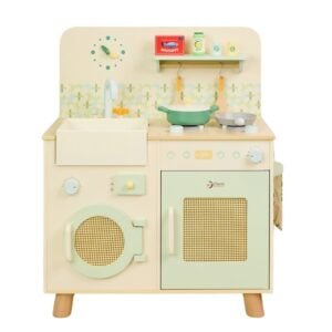 Classic World - Pretend & Play - Wooden Natural Kitchen - 16pcs