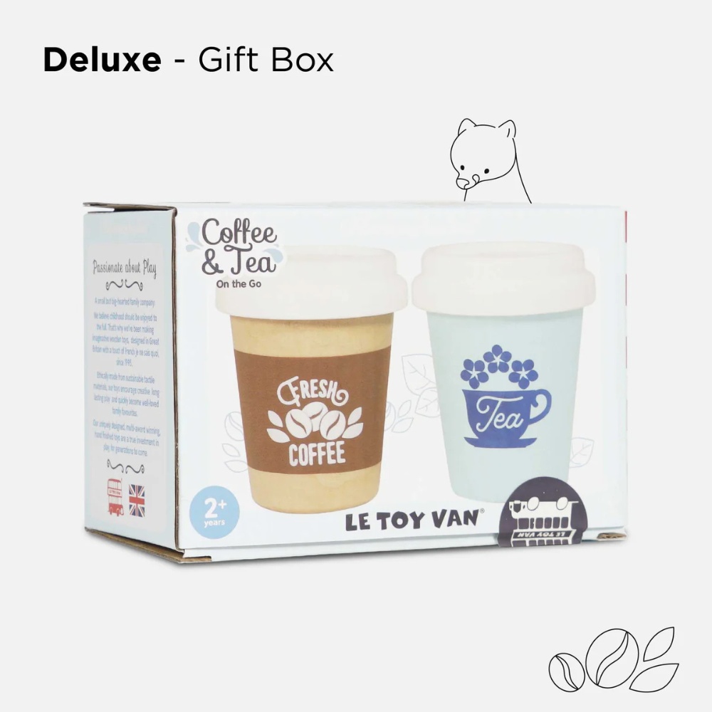 Le Toy Van - Wooden Tea & Coffee Re-Useable Eco Cups - 2pcs - Image 8