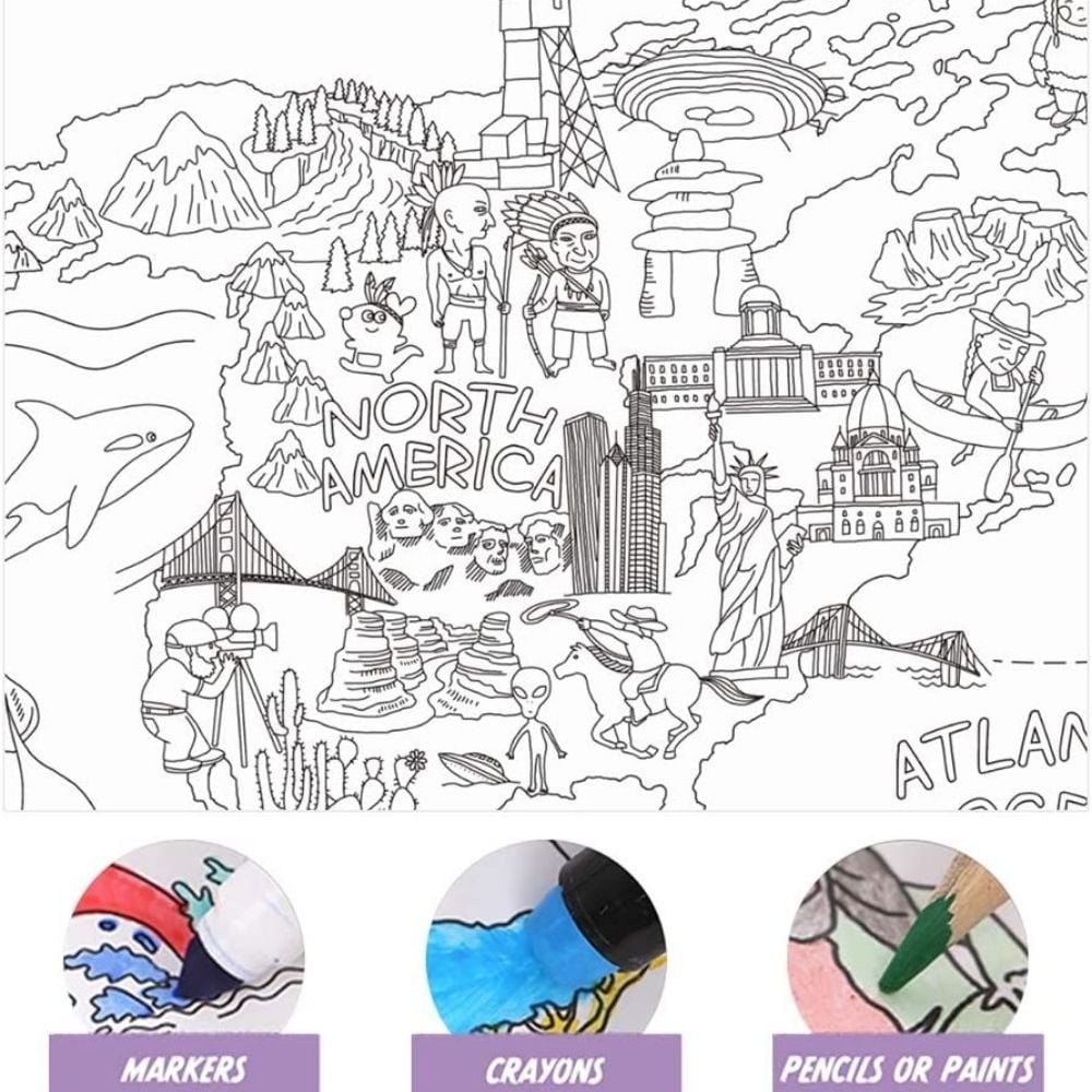 Jar Meló - Super Painter Giant Colouring Poster Pads The World - Image 5