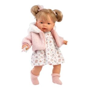 Llorens - Baby Girl Doll with Crying Mechanism, Outfit & Accessories: Joelle - 38cm