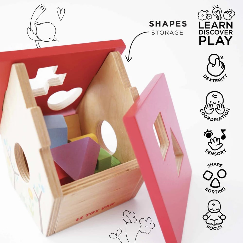 Le Toy Van - Woodland Bird House Shape Sorter - Image 3