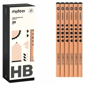 Mideer - Triangular HB Pencils 30-Pack - Correct Pencil Grip for for Early Writing