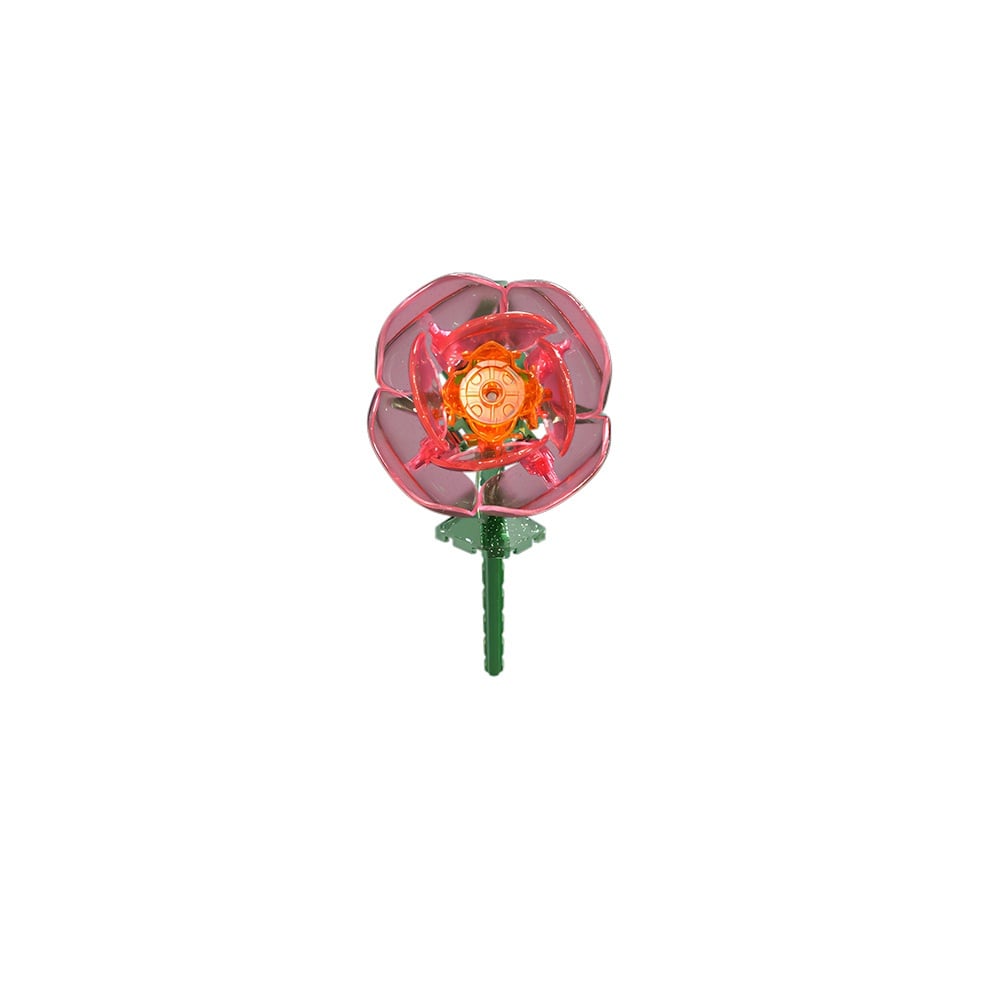 Feelo - Flower Building Block Set - Red Rose - 67 Pieces - Image 4