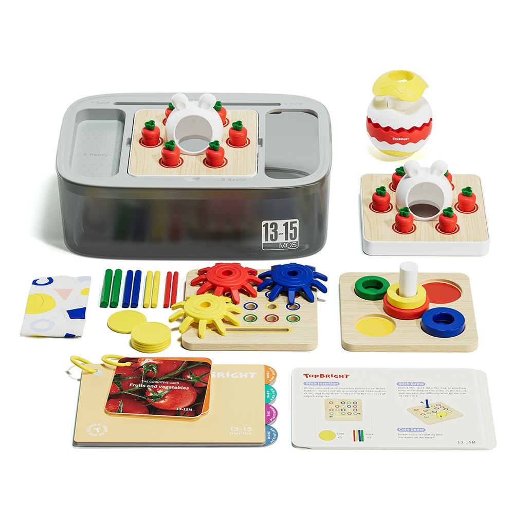 TopBright - 8-in-1 Montessori Educational Activity Box - 13-15 Months - Image 2
