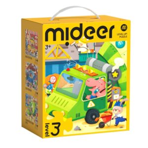 Mideer - Level Up Jigsaw Puzzle for Kids - 3-in-1 - Level 3 City Teamers