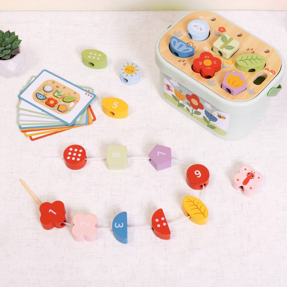 TookyToy - Wooden Montessori Garden Stacking Travel Toy 33pcs - Image 6