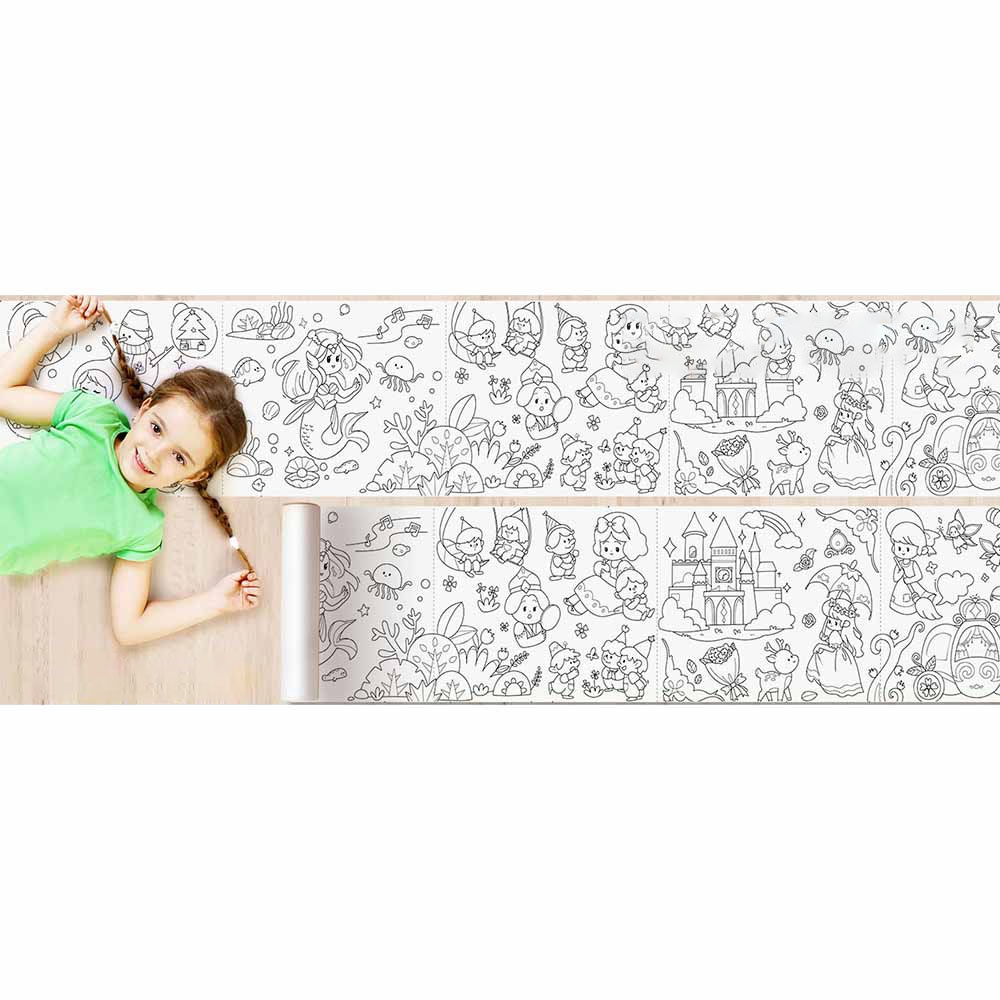 Jar Meló - Colouring Paper Roll - Tear & Stick - Fairy Tale Land 3m - Image 2