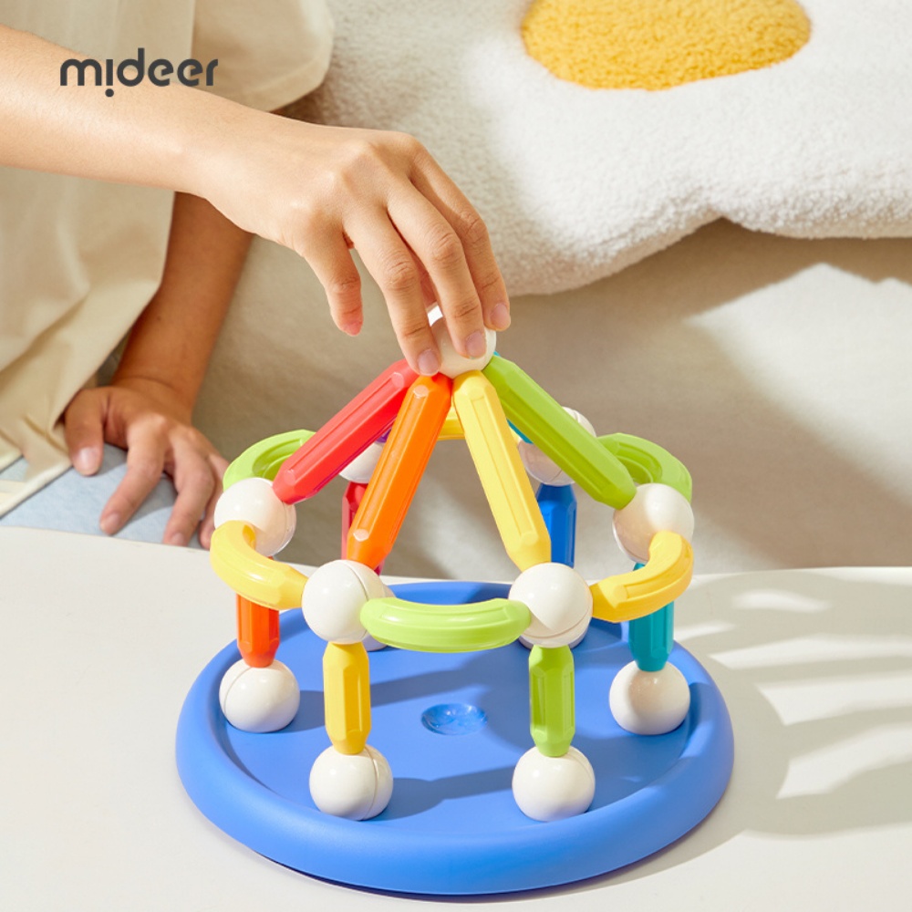 Mideer - Rainbow Magnetic Building Sticks STEM Construction Toy - 60 Pieces - Image 7