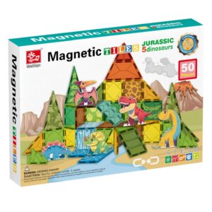 Magnetic Tiles - Dinosaur Set - 50 Pieces