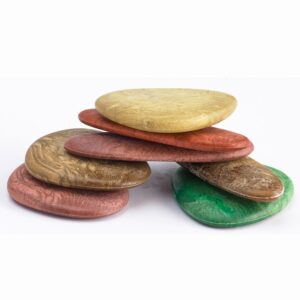 EDX Education - Junior Rainbow Pebbles - Eco Friendly FPC Material - 3 Shapes - 6 Colours - 8 Double-Sided Activity Cards - 36pcs
