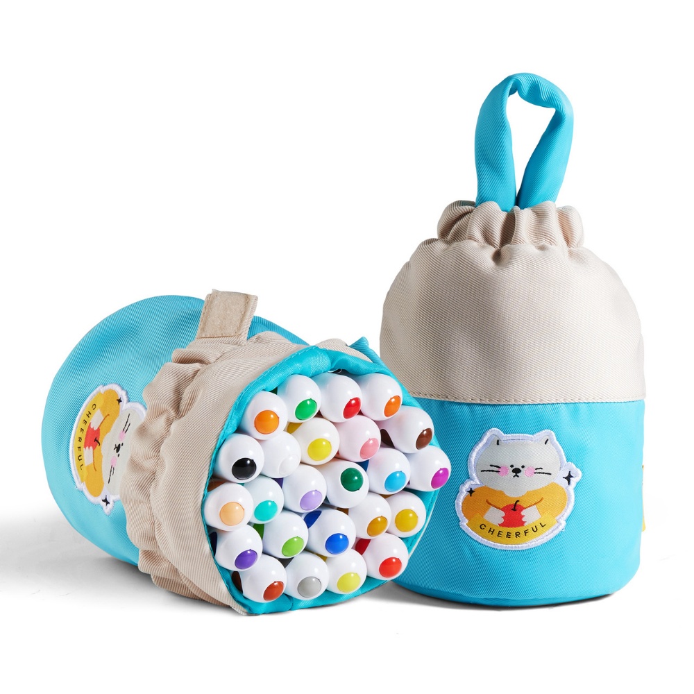 Jar Meló - Twistable Washable Silky Crayons in Carry Bag - 24 Colours - Image 2