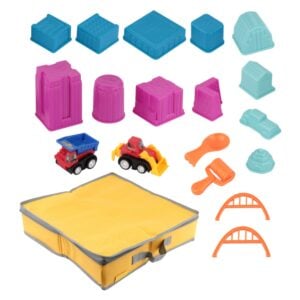 Jar Meló - Kinetic Sand Tools Set - 19-Piece City Building Kit