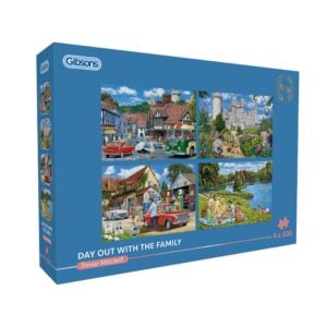 Gibsons - Day out with the Family - 4 x 500 Piece Jigsaw Puzzles