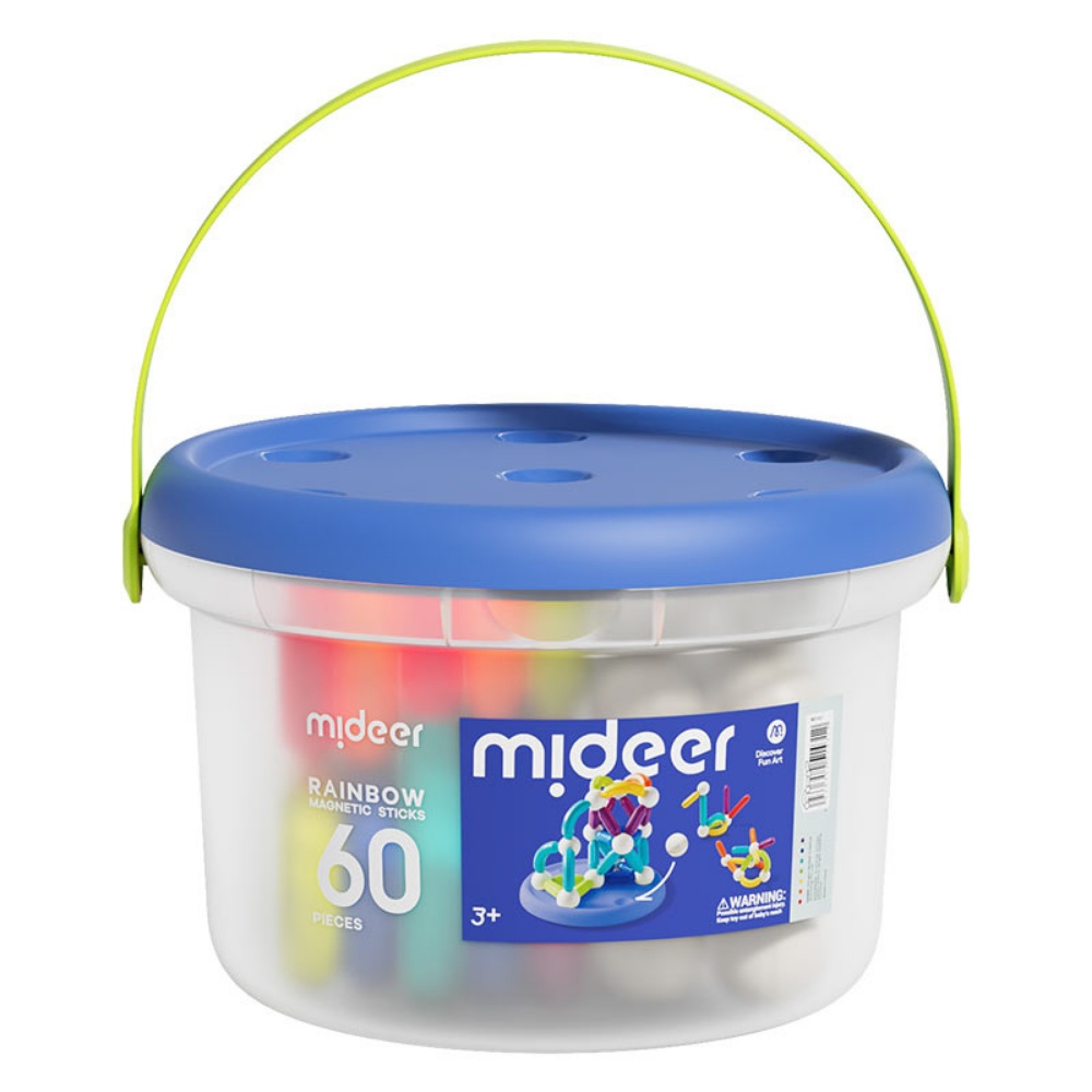 Mideer - Rainbow Magnetic Building Sticks STEM Construction Toy - 60 Pieces - Image 9