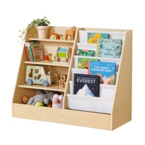 TookyToy - Montessori Bookshelf And Toy Organizer for Kids Room