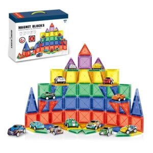 Cogo - Magnetic Tiles with Cars Set - 87 Pieces