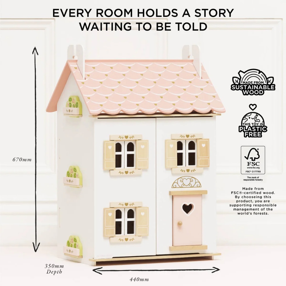 Le Toy Van - Roseheart Wooden Dolls House - Image 5