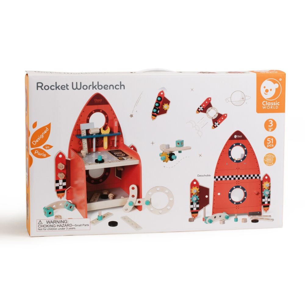 Classic World - Pretend & Play - Rocket Workbench & Tool Set - Image 9
