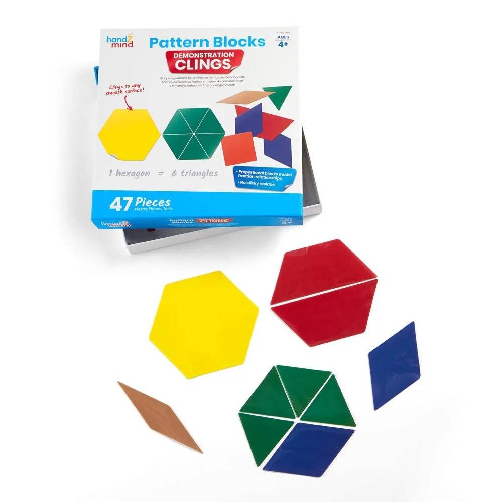 Hand2Mind - Pattern Block Demonstration Clings: 47 Pieces - Image 5