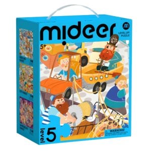 Mideer - Level Up Jigsaw Puzzle for Kids - 3-in-1 - Level 5 Bustling Market
