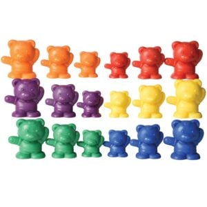 EDX Education - Counters - Bears Weighted 6 Colours - 96Pc Polybag