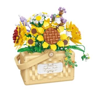 Cogo - Building Block Set - Sunflower Basket with Fairy Lights - 1295 Pieces