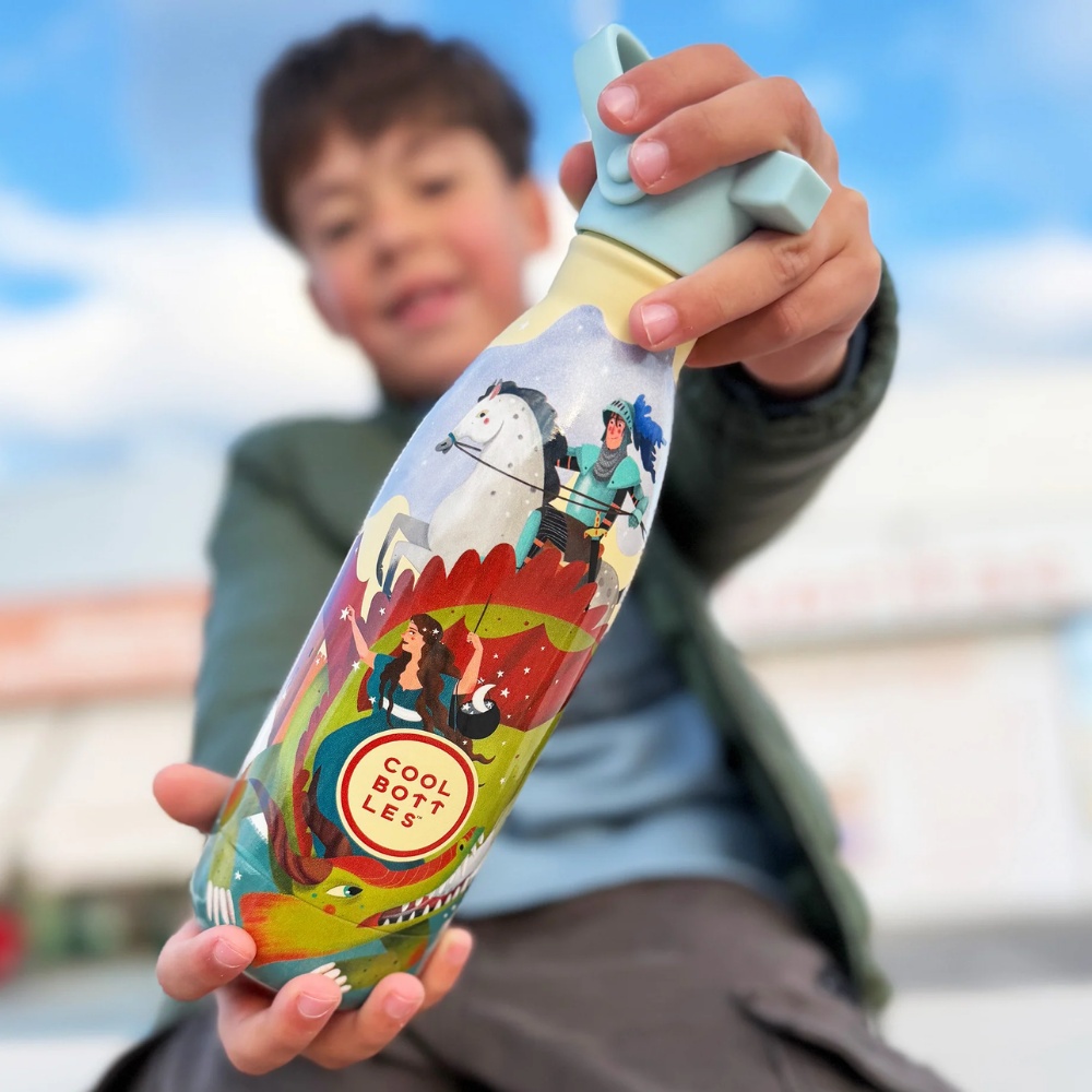 Cool Bottles - Kids Triple-Insulated Water Bottle - Knight Legends 350ml - Image 2