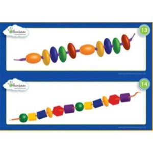 Greenbean - Activity Cards Lacing Beads