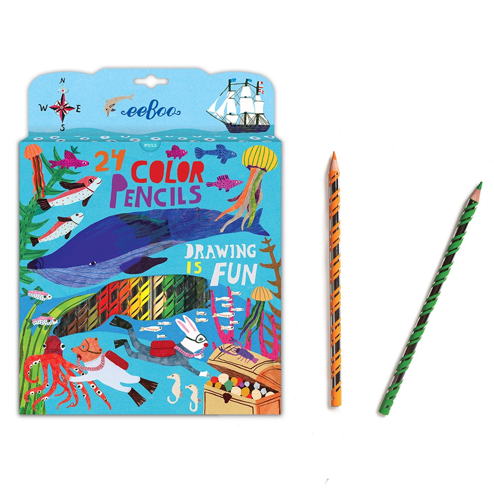 eeBoo - In the Sea 24 Color Pencils in Paper -** - Image 2