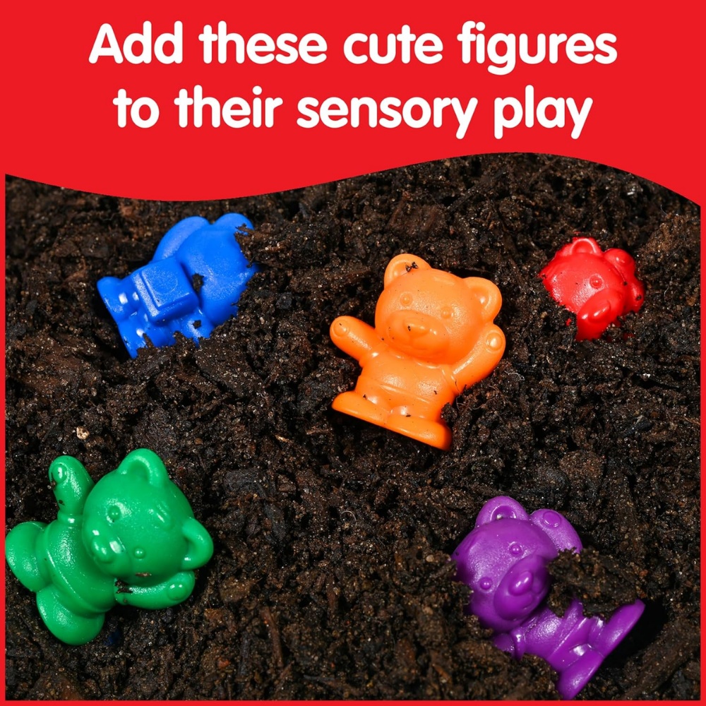 EDX Education - Counters - Bears Weighted 6 Colours - 96Pc Polybag - Image 3
