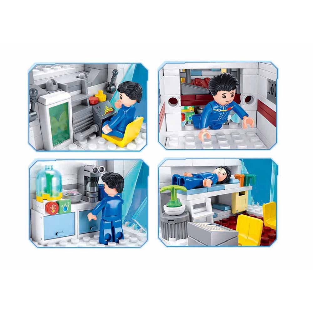 Sluban Building Set: Space - Dream Space Station Code Module - 502 Pieces - Image 4