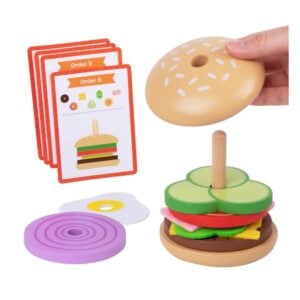 TookyToy - Making A Burger - Stacking & Sequencing Activity Toy