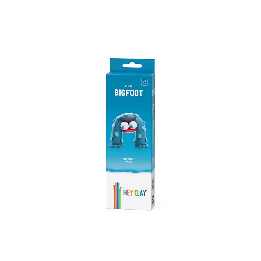 Hey Clay - Modelling Air-Dry Clay with Fun Interactive App - Bigfoot, series Aliens, 3 cans - Image 5