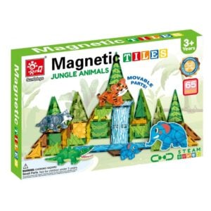 Magnetic Tiles - Jungle Animals Set - 65 Pieces