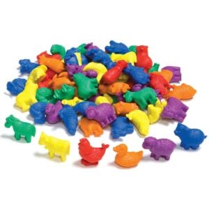 EDX Education - Counters - Farm Animals 6 Colours - 72Pc Polybag