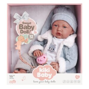 Baby Boy Doll with 12 Sounds - Soft Cotton Body - 40cm