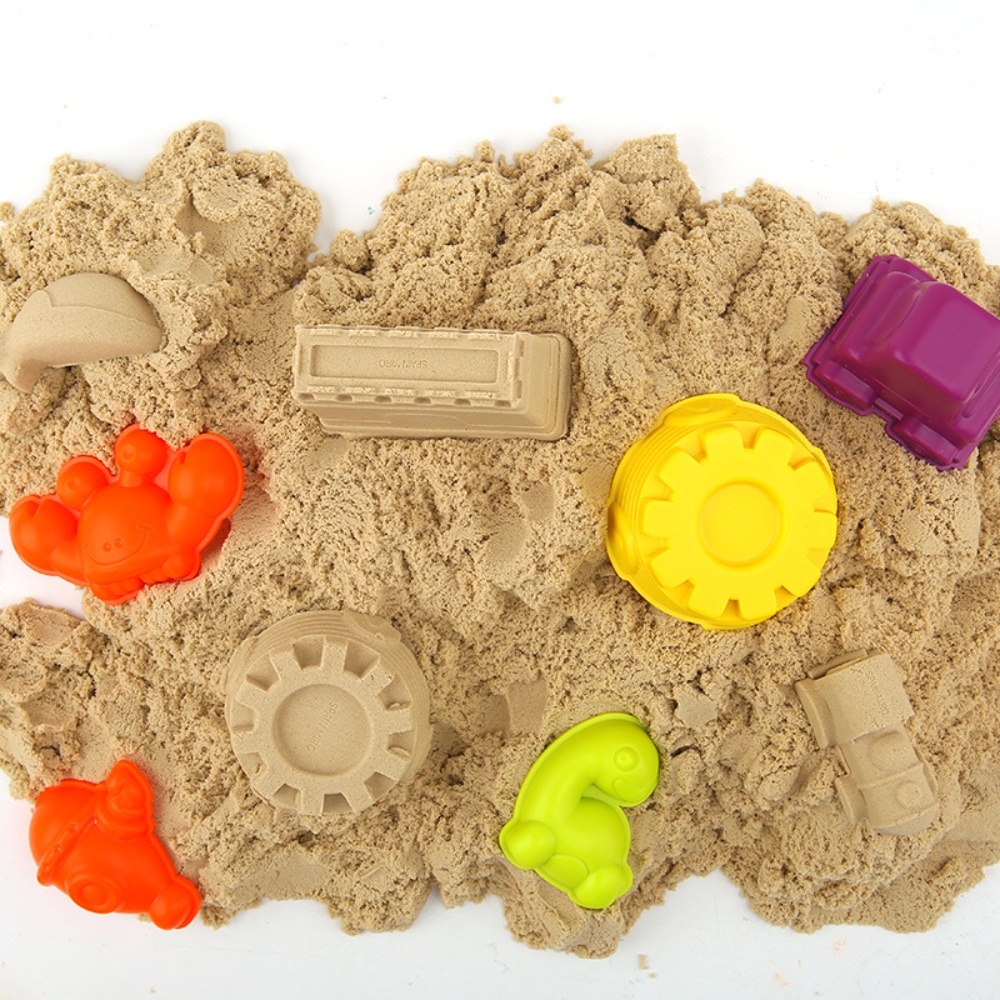 Jar Meló - Kids Kinetic Sand Play Set with 2kg Magic Sand, Tray and Tools - Image 3